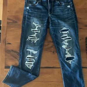 American eagle jeans distressed size 12